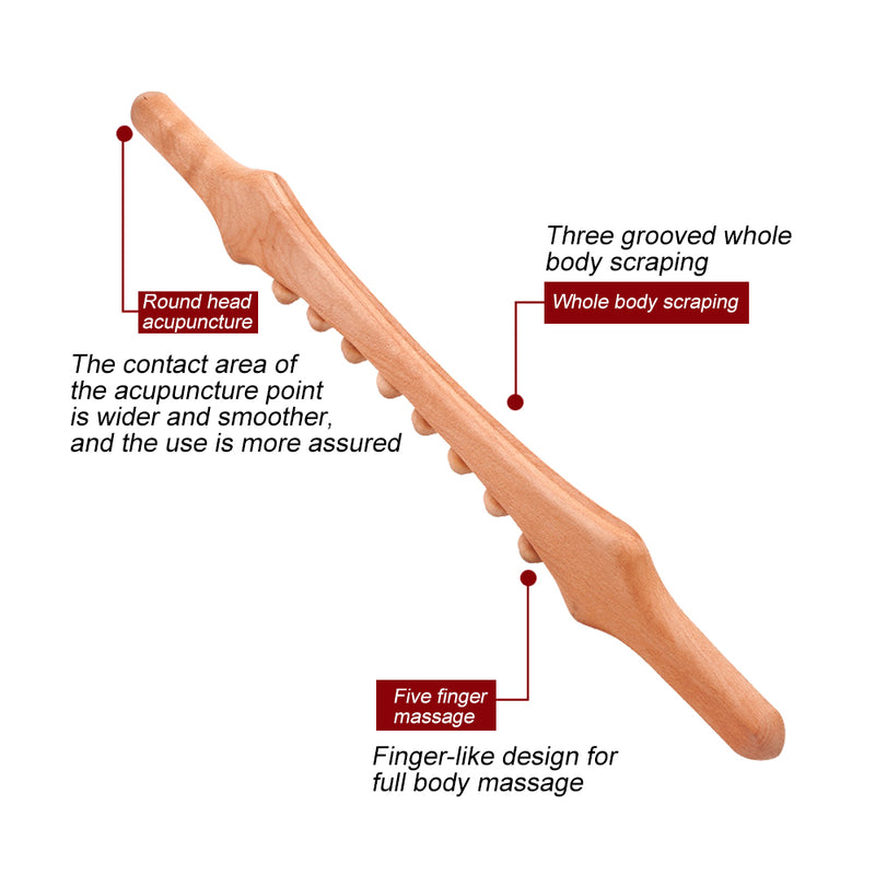 natural wood gua sha scraping stick, view 7 - MRSLM