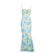 Printed long slip dress, view 5 - MRSLM