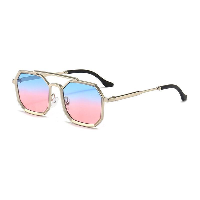 polygonal double bridge sunglasses, view 11 - MRSLM