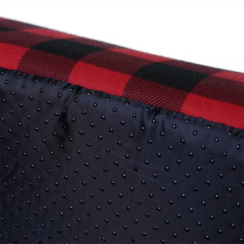 cozy plaid pet tent bed, view 4 - MRSLM