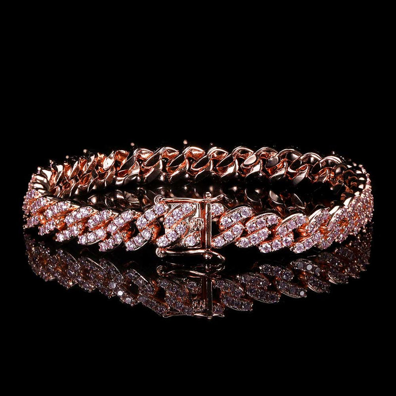 9mm zircon cuban bracelet, view 11 - MRSLM