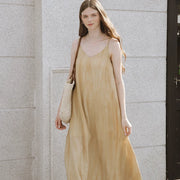 v-neck linen sundress, view 3 - MRSLM