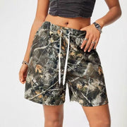 loose drawstring camouflage print shorts - MRSLM
