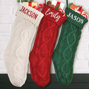 Cable knit Christmas stocking - MRSLM