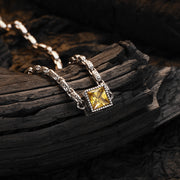 925 silver zircon retro necklace, view 4 - MRSLM