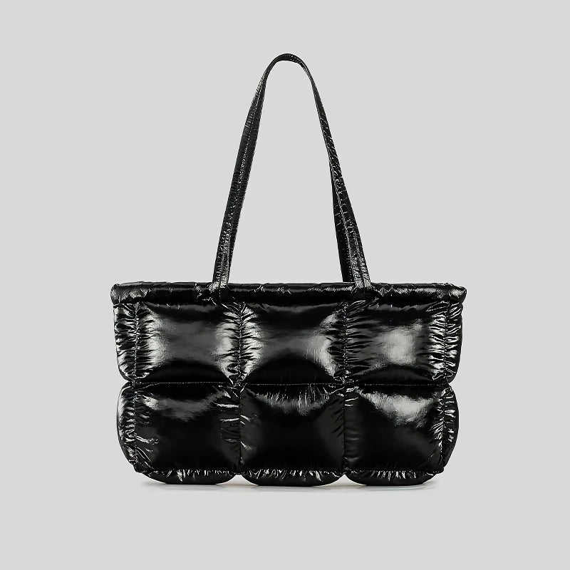 Rhombus quilted tote bag, view 3 - MRSLM