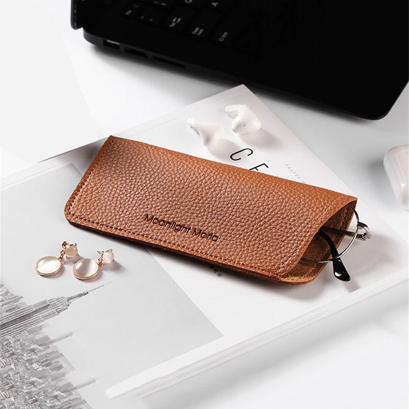 portable pu leather glasses bag, view 9 - MRSLM