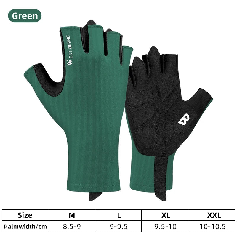 breathable half finger cycling gloves, view 2 - MRSLM