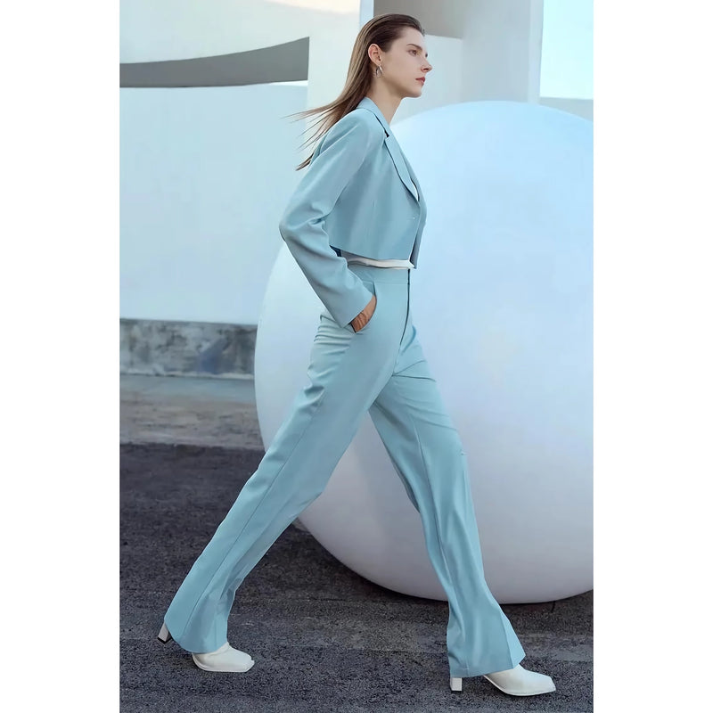 minimalist straight-leg pants for women, view 4 - MRSLM