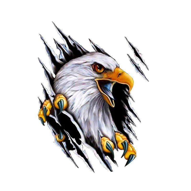 universal cartoon eagle vehicle sticker, view 3 - MRSLM