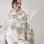 cashmere floral scarf, view 19 - MRSLM