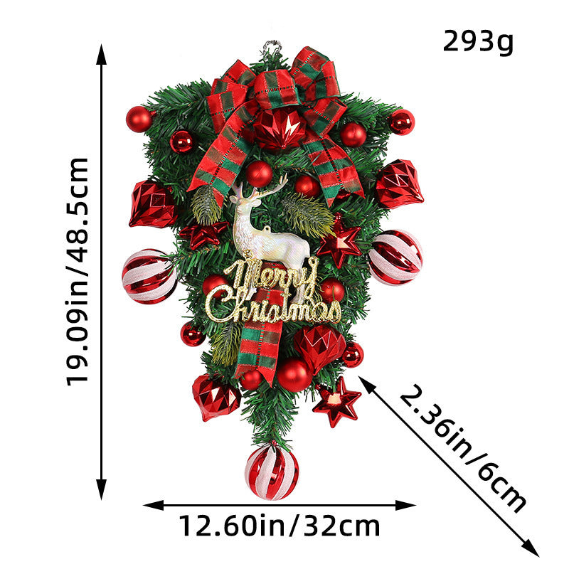 Christmas elk upside down tree garland, view 4 - MRSLM