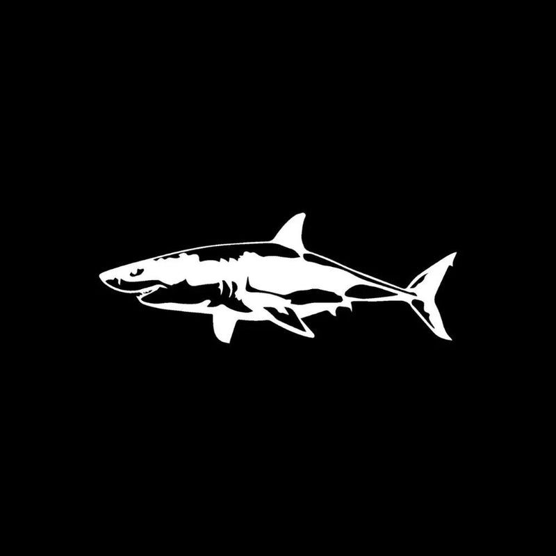 great white shark vinyl car decal, view 12 - MRSLM