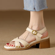 buckle leather sandals, view 27 - MRSLM