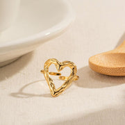 heart hollow adjustable ring - MRSLM