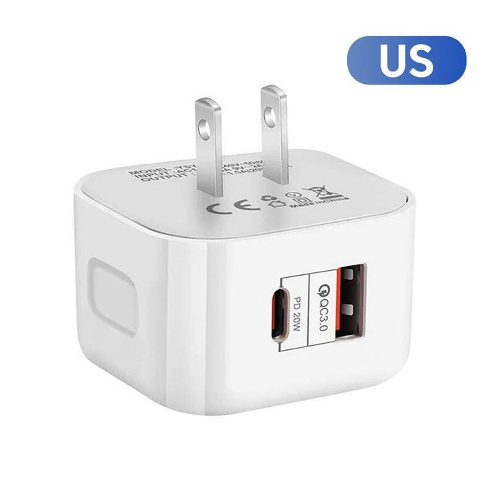 20W USB-C Fast Charger with Quick Charge 3.0 - Universal Adapter for Mobile Phones