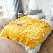cozy coral fleece blanket, view 2 - MRSLM