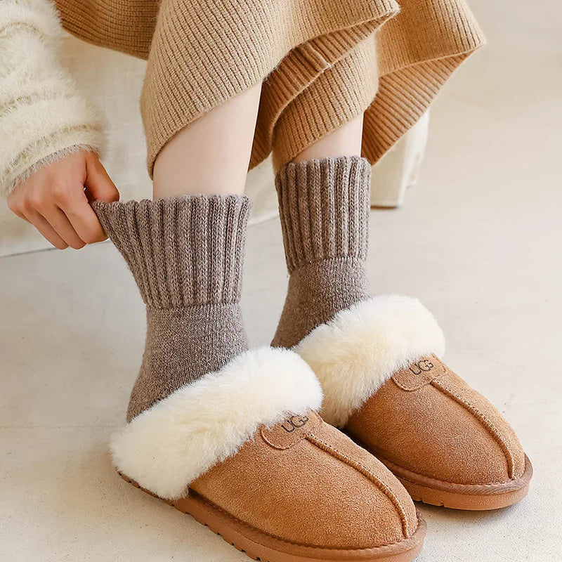 Women's winter thick wool low tube socks, view 10 - MRSLM