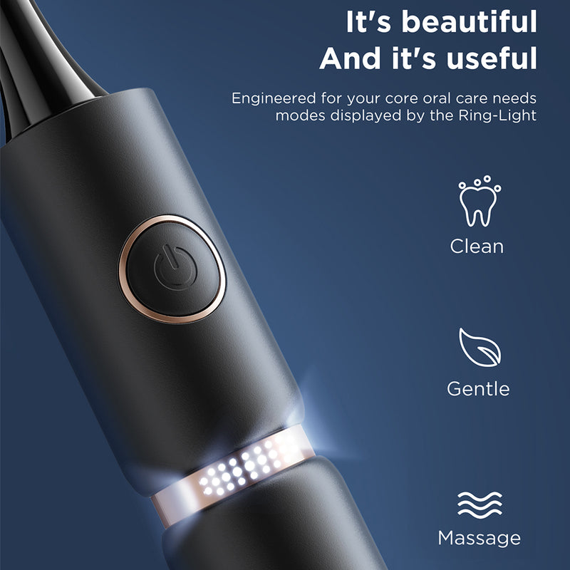 sonic electric toothbrush with travel case, view 5 - MRSLM