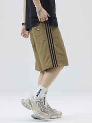men's side ribbon quick-dry casual shorts, view 5 - MRSLM