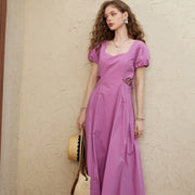 a-line mini dress with square collar, view 2 - MRSLM