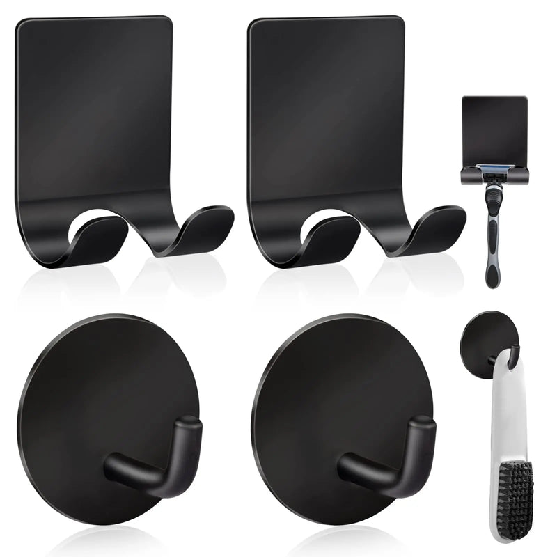 adhesive razor and towel holder set, view 2 - MRSLM