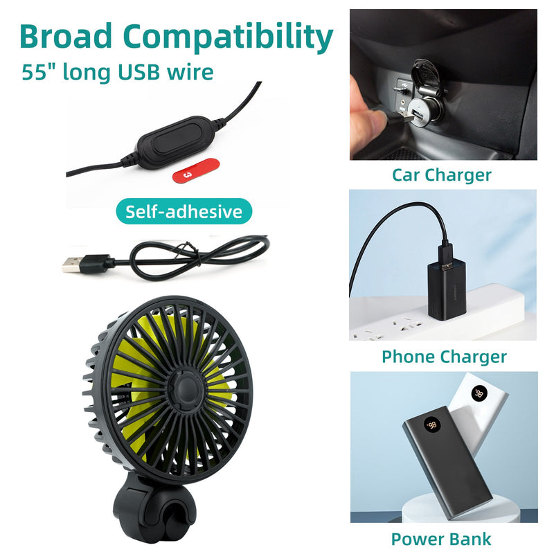 Portable USB car fan cooler, view 5 - MRSLM