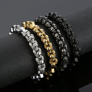 stitching skull titanium steel bracelet, view 5 - MRSLM