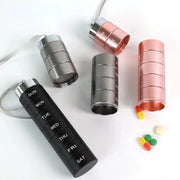 portable 7 grids aluminum pill box, view 6 - MRSLM
