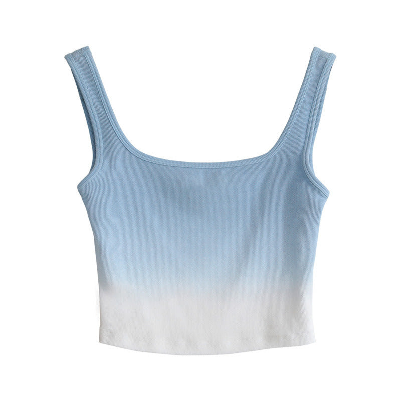 women's gradient strappy tank top, view 2 - MRSLM