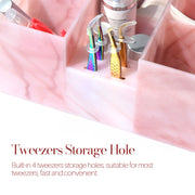 multifunctional acrylic eyelash tool storage box, view 6 - MRSLM