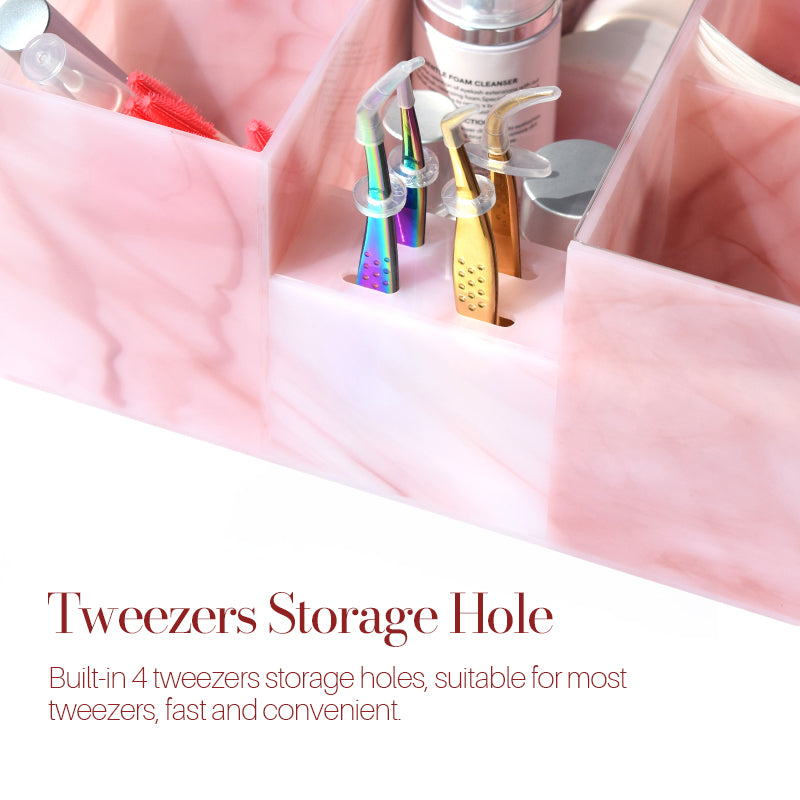 multifunctional acrylic eyelash tool storage box, view 6 - MRSLM