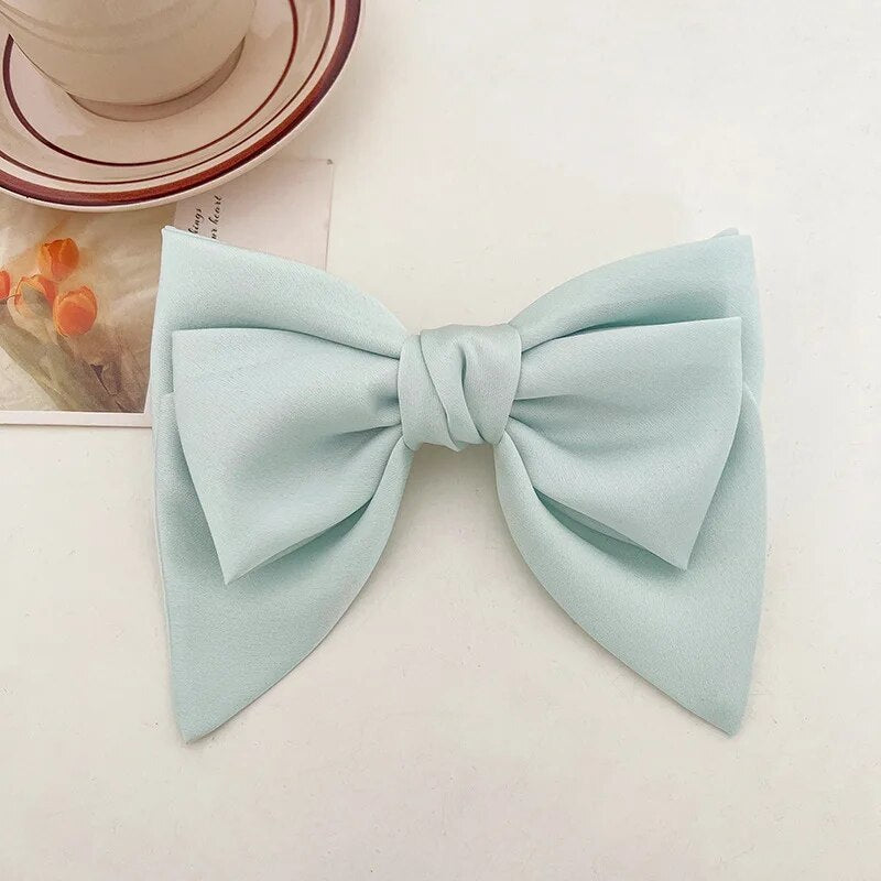 Satin bow hairpin hair clip, view 5 - MRSLM