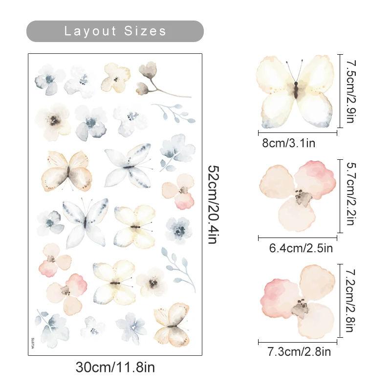 boho floral wall stickers, view 6 - MRSLM