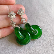 s925 silver double ring earrings, view 2 - MRSLM