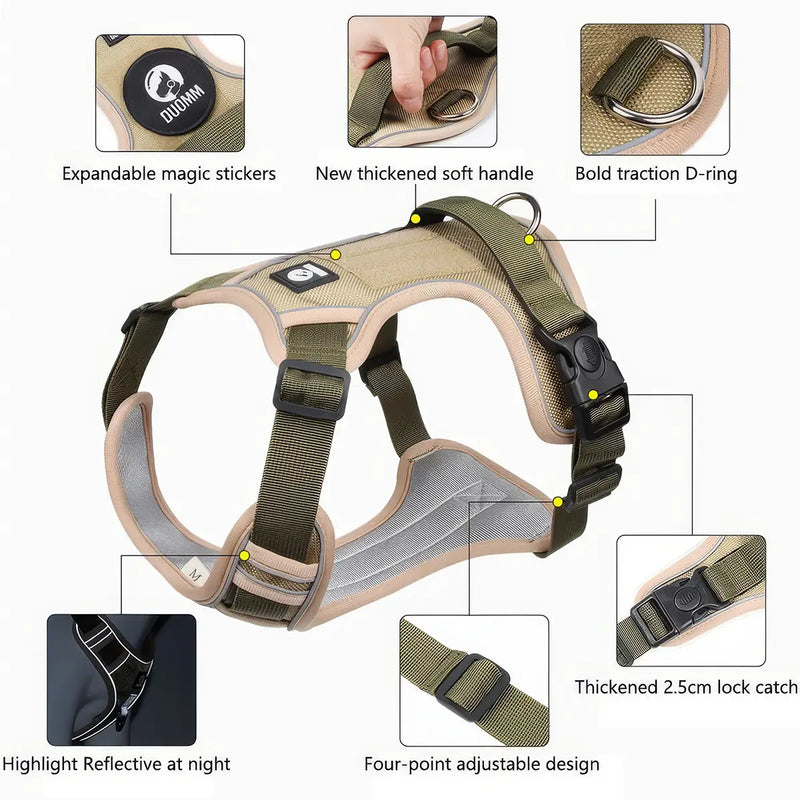 no pull reflective dog harness vest, view 19 - MRSLM