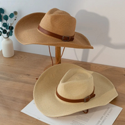 natural paper western cowboy hat, view 7 - MRSLM