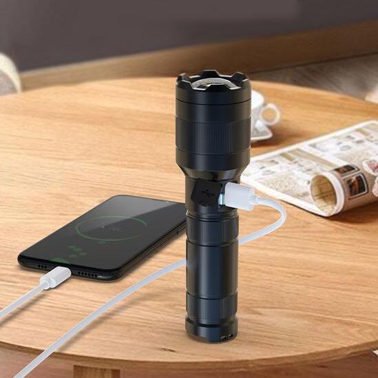 Long range tactical LED flashlight with power bank - MRSLM