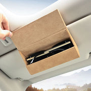 pu leather car visor sunglasses holder - MRSLM