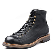 handmade british men's motorcycle leather boots, view 2 - MRSLM