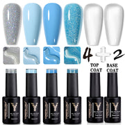 6pcs gel nail polish set, view 2 - MRSLM