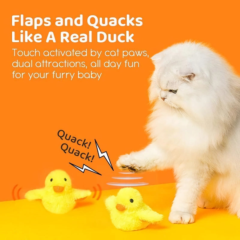 interactive flapping duck cat toy, view 6 - MRSLM