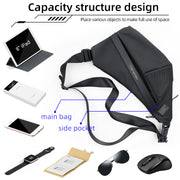 men's single shoulder messenger bag, view 4 - MRSLM