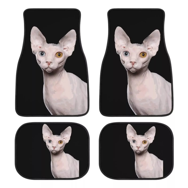 Sphynx cat print car floor mat set - MRSLM