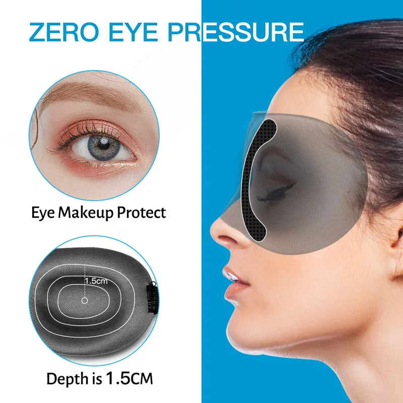 3D contoured memory foam eye mask, view 7 - MRSLM