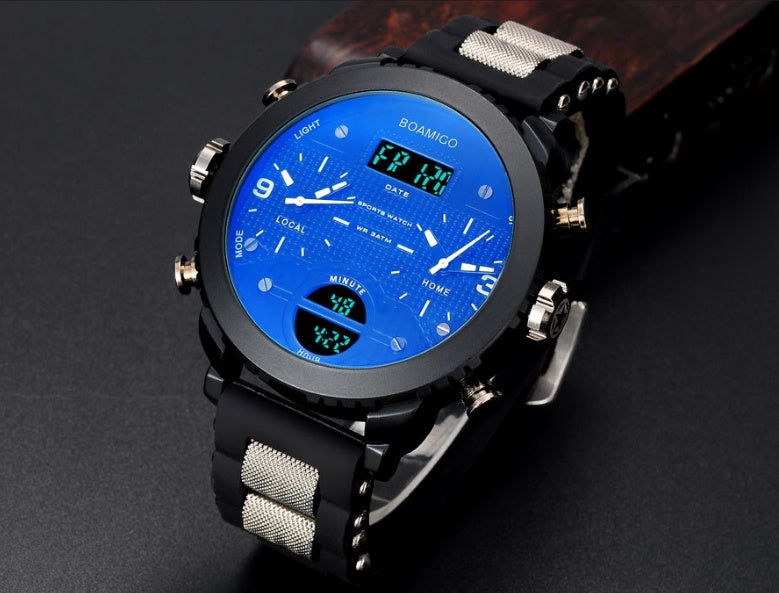 Men's 3 time zone watch, view 5 - MRSLM