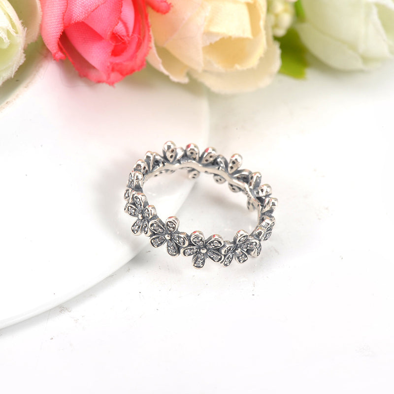 petal sterling silver flower ring, view 5 - MRSLM
