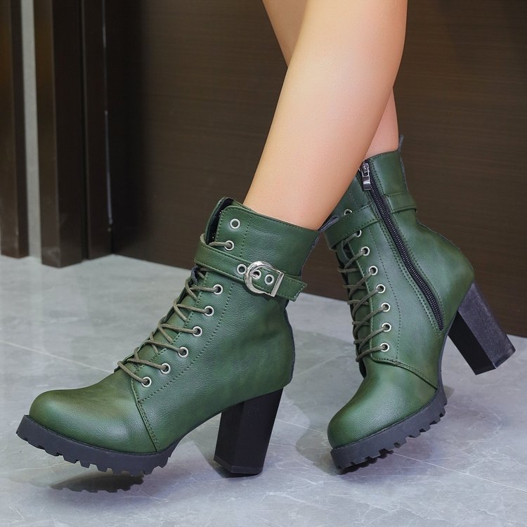 women's emerald green boots, view 2 - MRSLM