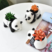 Panda ceramic flower pot, view 5 - MRSLM