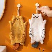 cute cat hanging hand towel, view 4 - MRSLM